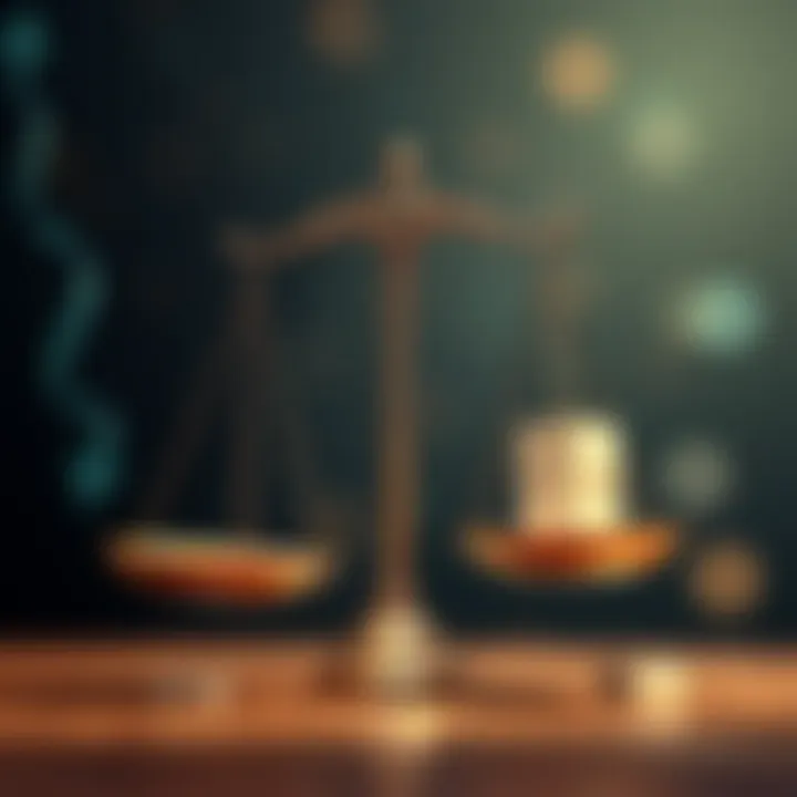 Abstract illustration of a balanced scale depicting investment principles