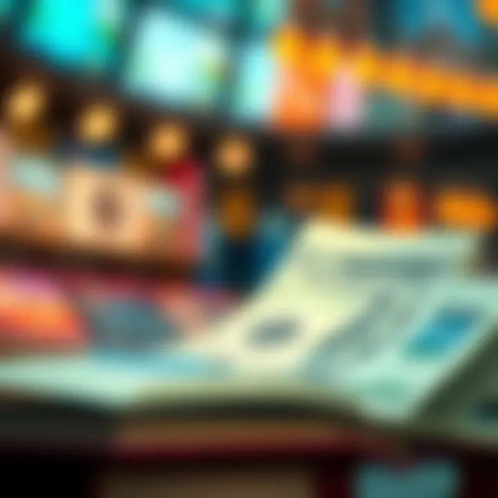 Artistic depiction of socio-economic dynamics associated with financial literacy