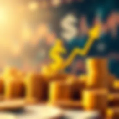 Conceptual illustration of financial growth