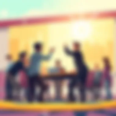 Teamwork and Organizational Success Illustration of teamwork dynamics in organizations