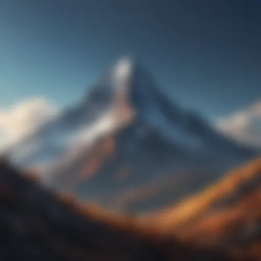 A silhouette of a mountain peak symbolizing personal achievement