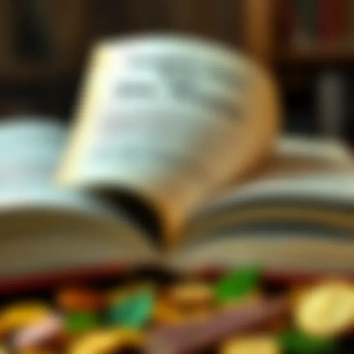 Insights into Wealth and Its Implications A close-up of an open book with notes on the concept of prosperity