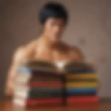 A collection of books that detail Bruce Lee's philosophies and legacy