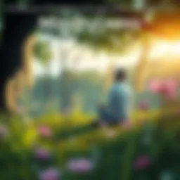 The essence of mindfulness captured in serene nature