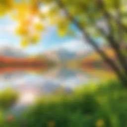 A serene landscape representing personal growth