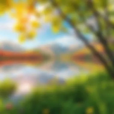 Nature's Reflection on Purpose A serene landscape representing personal growth