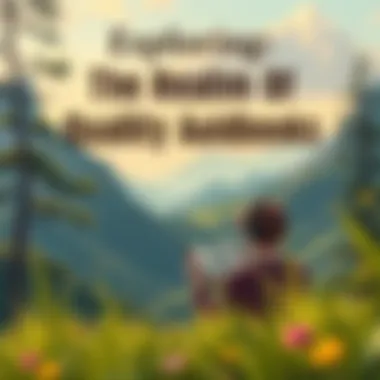 Audiobooks in Nature A serene landscape with a person enjoying an audiobook outdoors