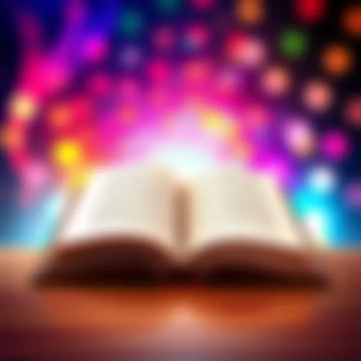 The Sound of Knowledge An open book with sound waves emanating from it