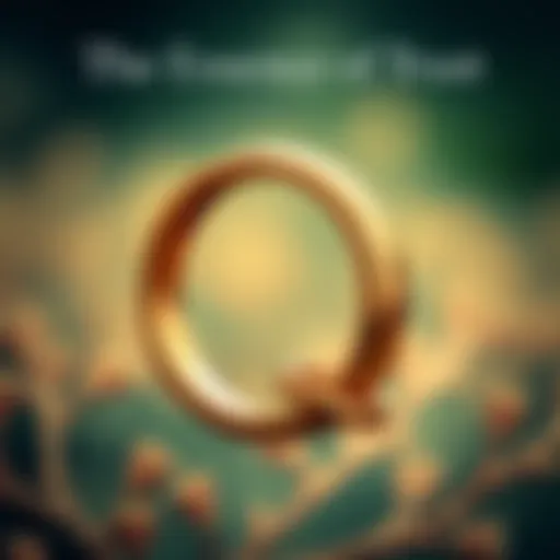 Symbol of trust represented by two intertwining rings