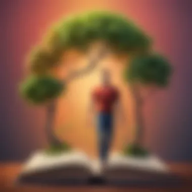 Personal Growth and Development through Life Rules Conceptual illustration of personal growth and development