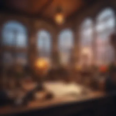 The Alchemist's Sanctum A mystical alchemical laboratory filled with artifacts