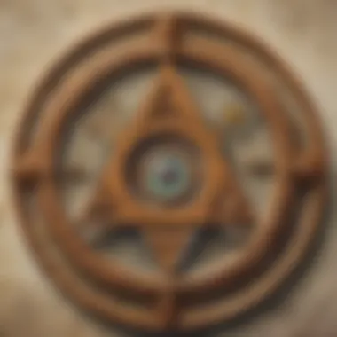 The Language of Alchemy Ancient alchemical symbols engraved on parchment