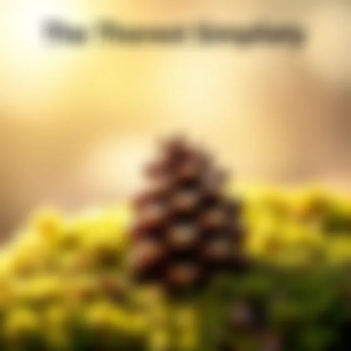 A close-up of a single pine cone resting on soft moss, symbolizing simplicity