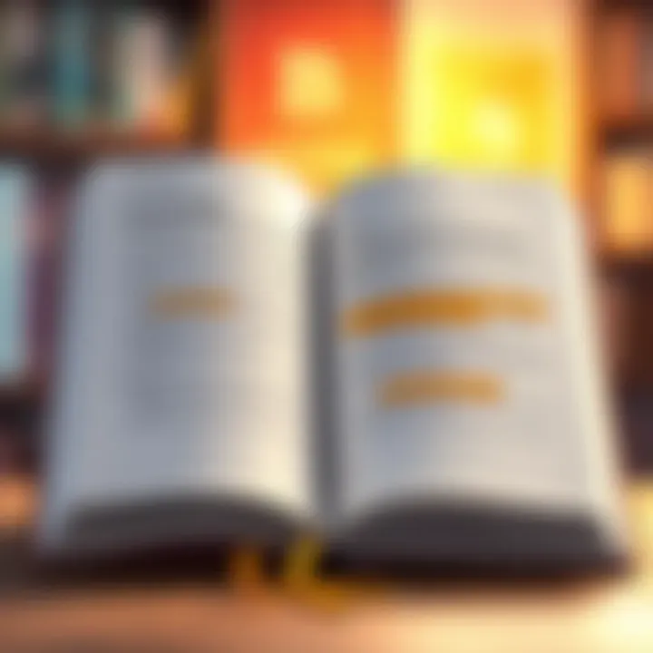 Highlighted Leadership Insights An open book with highlighted text and notes