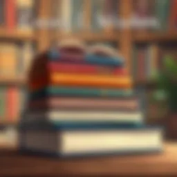 A stack of classic books representing timeless wisdom