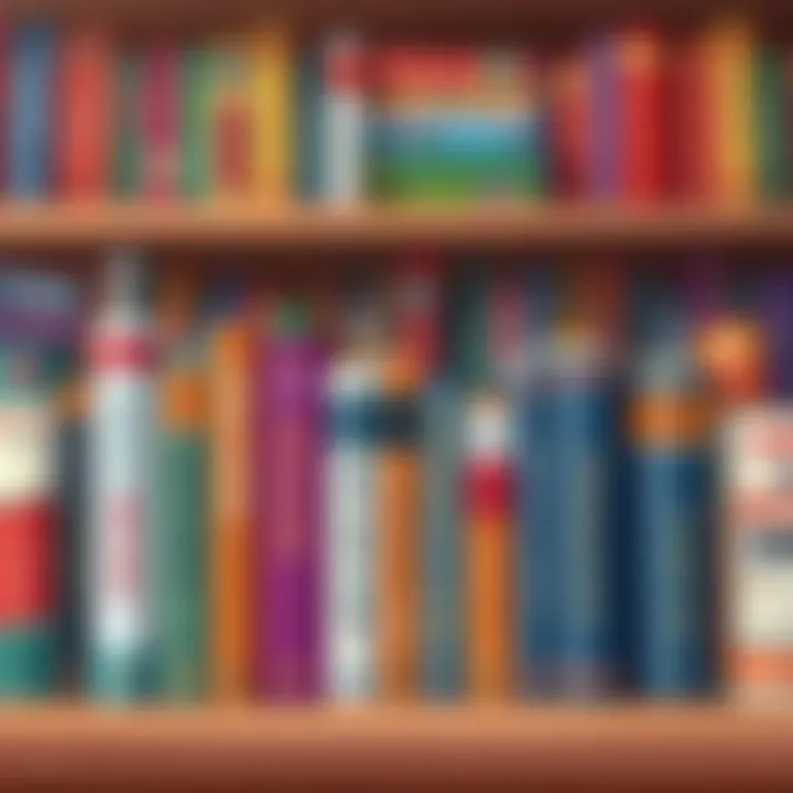 Diverse Personal Finance Narratives A collection of personal finance books on a well-organized shelf