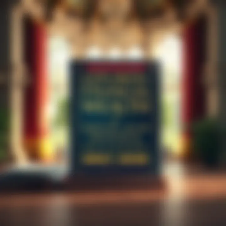 Influential Financial Literature Cover of a renowned financial book with a luxurious backdrop
