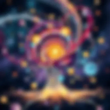 The Interplay of Consciousness and Reality Conceptual representation of consciousness intertwined with the universe.