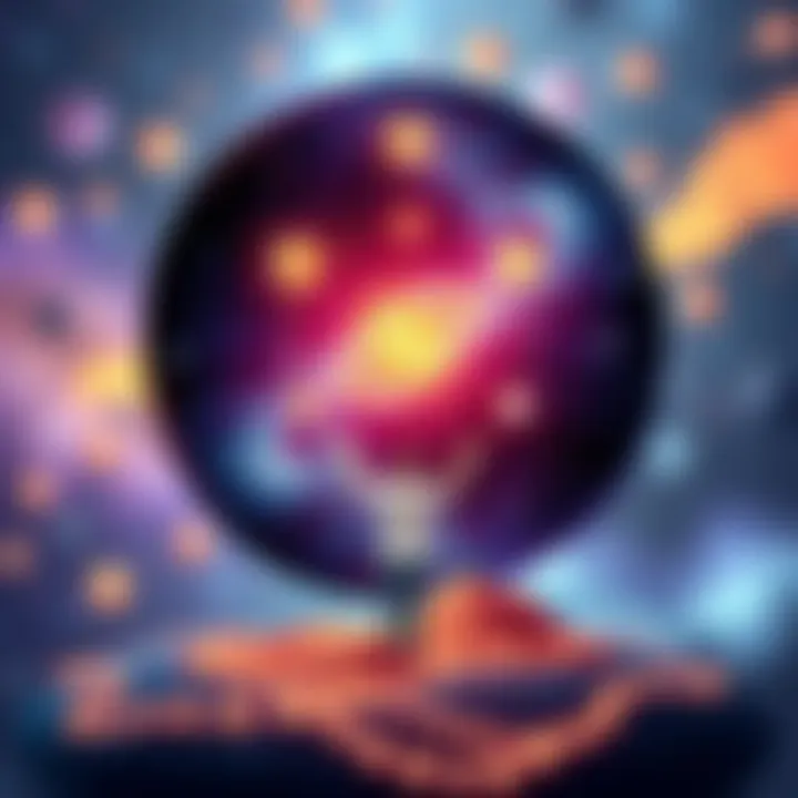 Transformative Ideas for Personal Development Symbolic depiction of personal growth through understanding the universe.