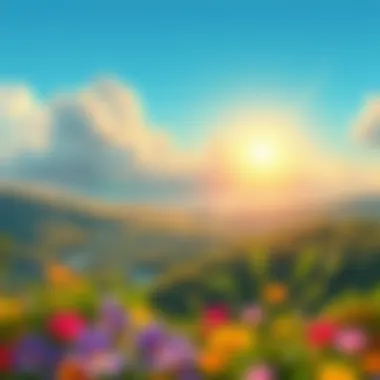 Tranquil Views of Joy A serene landscape symbolizing tranquility and joy