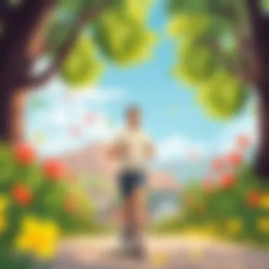 Journey of Personal Development in Health Illustration of personal growth through health optimization