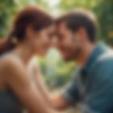 Emotional Engagement in Life A vibrant representation of emotional engagement in a serene environment