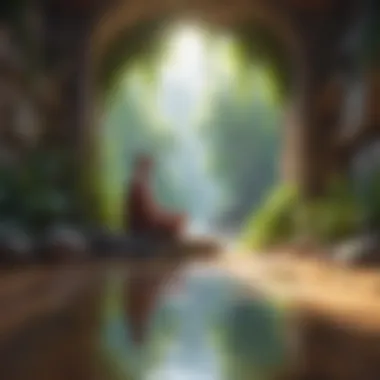 Mindfulness in Action A peaceful meditation space symbolizing mindfulness