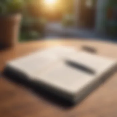 The Beginning of Your Writing Journey An open notebook with a pen resting on it, symbolizing the beginning of a writing journey.