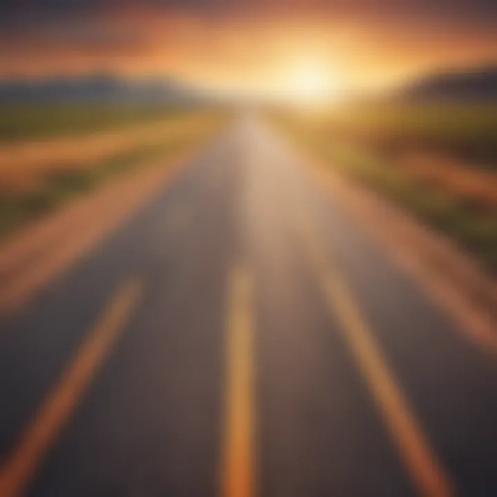 An open road leading to the horizon, symbolizing journey and opportunity