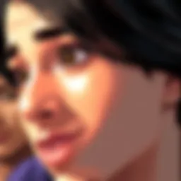 Close-up of a thoughtful facial expression