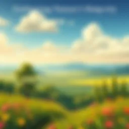 A serene landscape showcasing the beauty of nature, representing tranquility and simplicity.