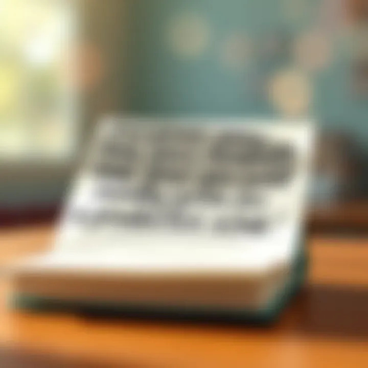 A motivational quote written on a notepad