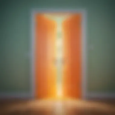 Opening Doors to Transformation A metaphorical door representing new opportunities