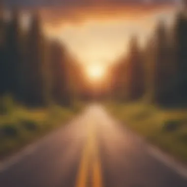 An open road representing journey and growth