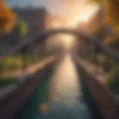 Building Bridges to New Beginnings A bridge symbolizing transition and resilience