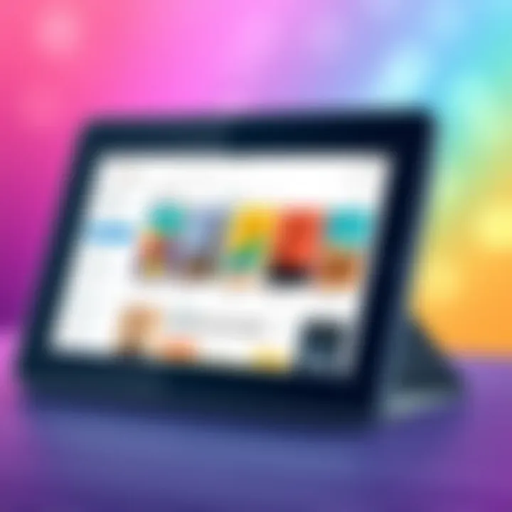 Utilizing Digital Tools for Book Discovery Digital device displaying book recommendations