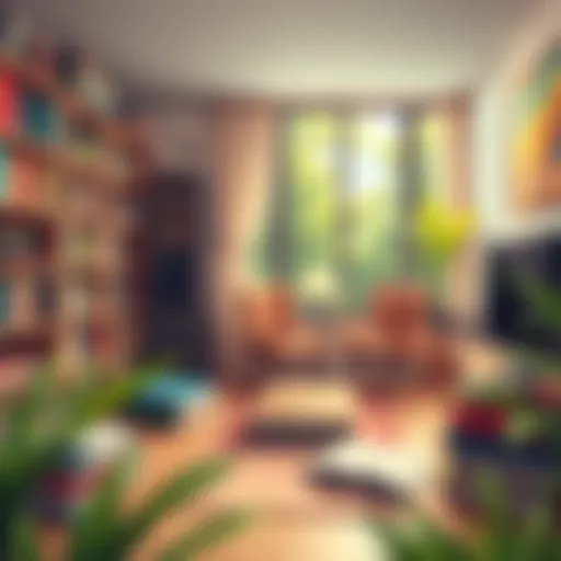 A serene space for audiobook listening