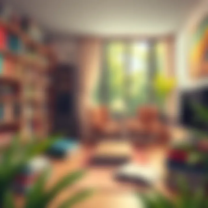 A serene space for audiobook listening