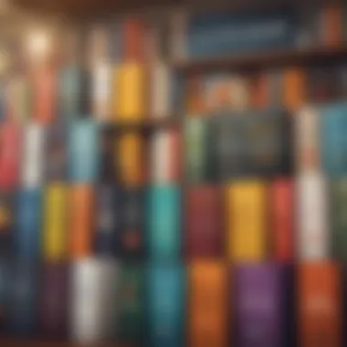 Diverse Audiobook Selection Illustration of a diverse selection of audiobook covers