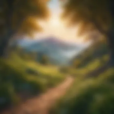 Interconnectedness in Nature A serene landscape symbolizing interconnectedness