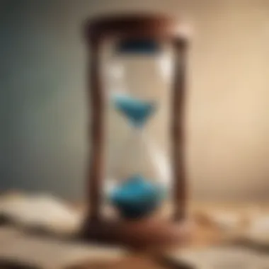 An hourglass representing the passage of time