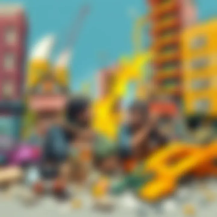 An abstract representation of the struggle between wealth and poverty