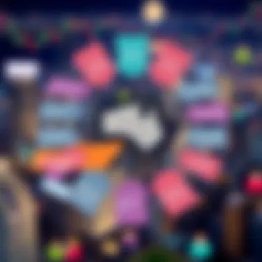 Diagram showcasing global economic principles