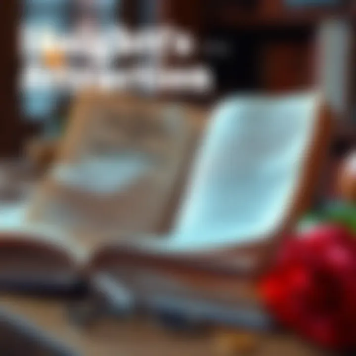 Insights into Attraction An open book revealing insightful passages about the art of attraction