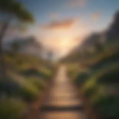A Path Leading to New Horizons A serene landscape with a path leading into the horizon, symbolizing personal journeys inspired by true stories.