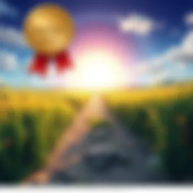 Journey to Personal Empowerment A path leading toward a bright horizon