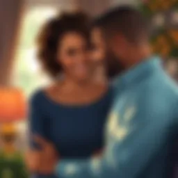 Couple engaging in deep conversation