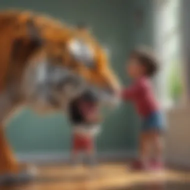 Illustration depicting strict parenting methods Conceptual representation of strict parenting