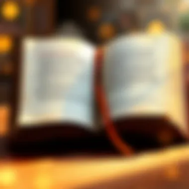 Reflections of Purpose An open book with contemplative quotes on purpose and intention
