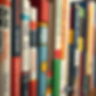 A World of Literary Diversity A close-up of diverse book spines on a shelf